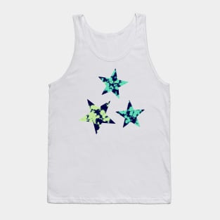 Green paint splat stars Tank Top